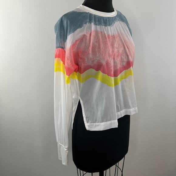 NIKE Repel Crew Long Sleeve Printed Packable Popover Running Jacket Size S - Picture 3 of 9